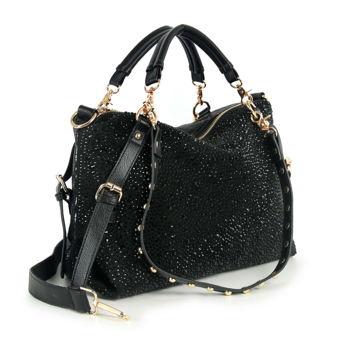 Decorated Sparkling Rhinestone Satchel Handbag