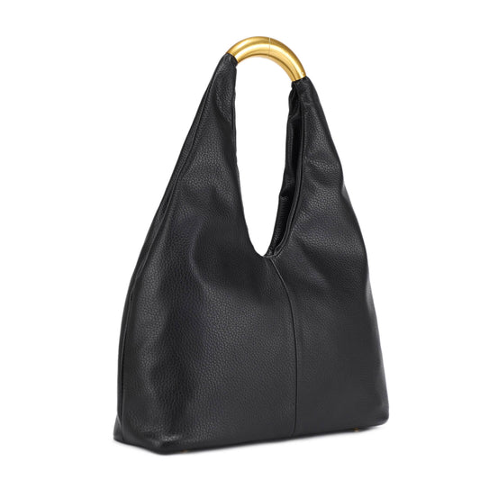 The Lauren: Gold handle Hobo Purse