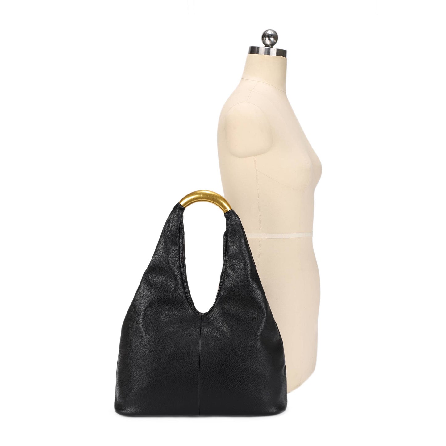 The Lauren: Gold handle Hobo Purse
