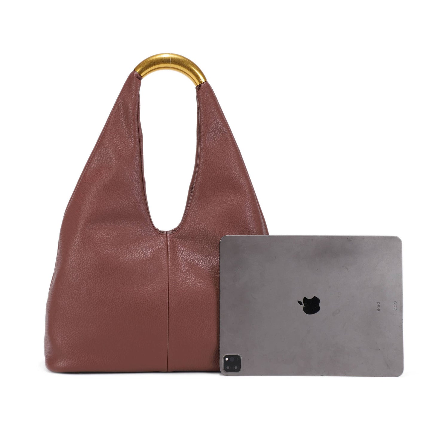 The Lauren: Gold handle Hobo Purse