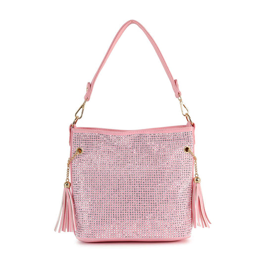 Sparkling Rhinestone Hobo Handbag