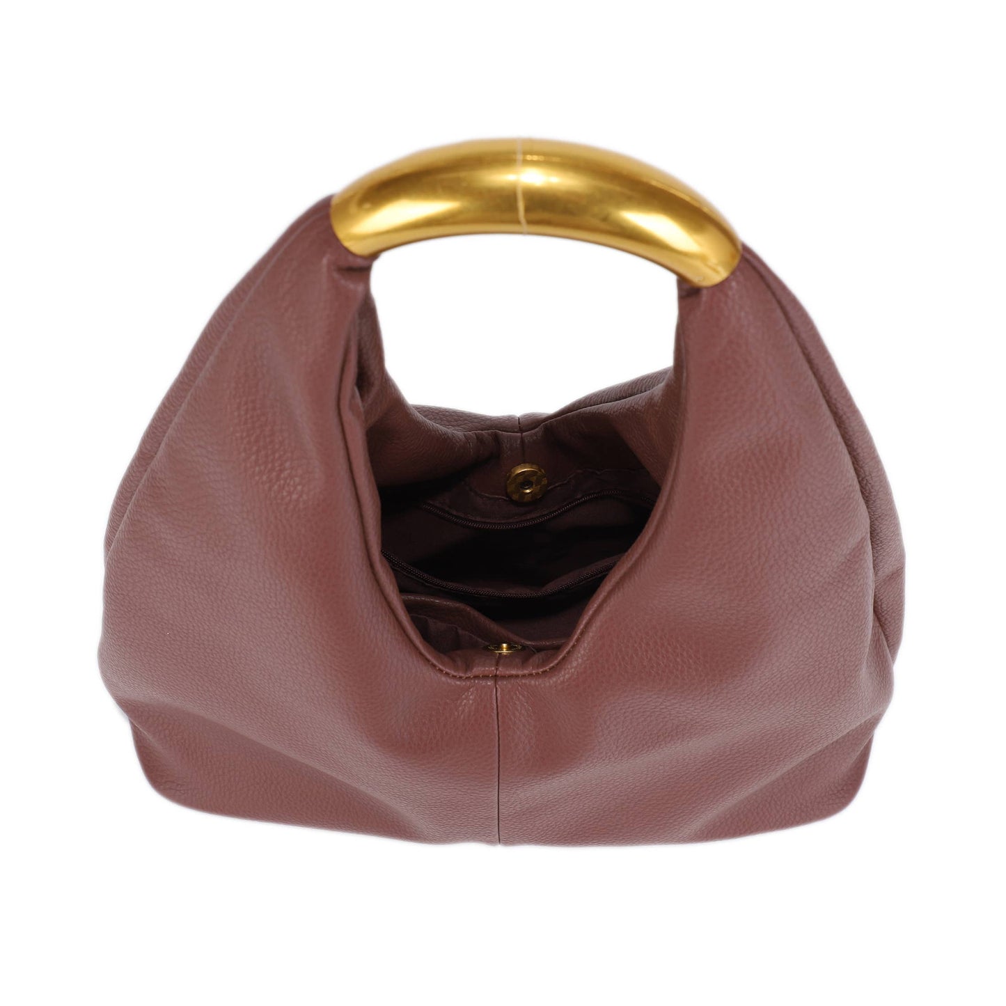 The Lauren: Gold handle Hobo Purse