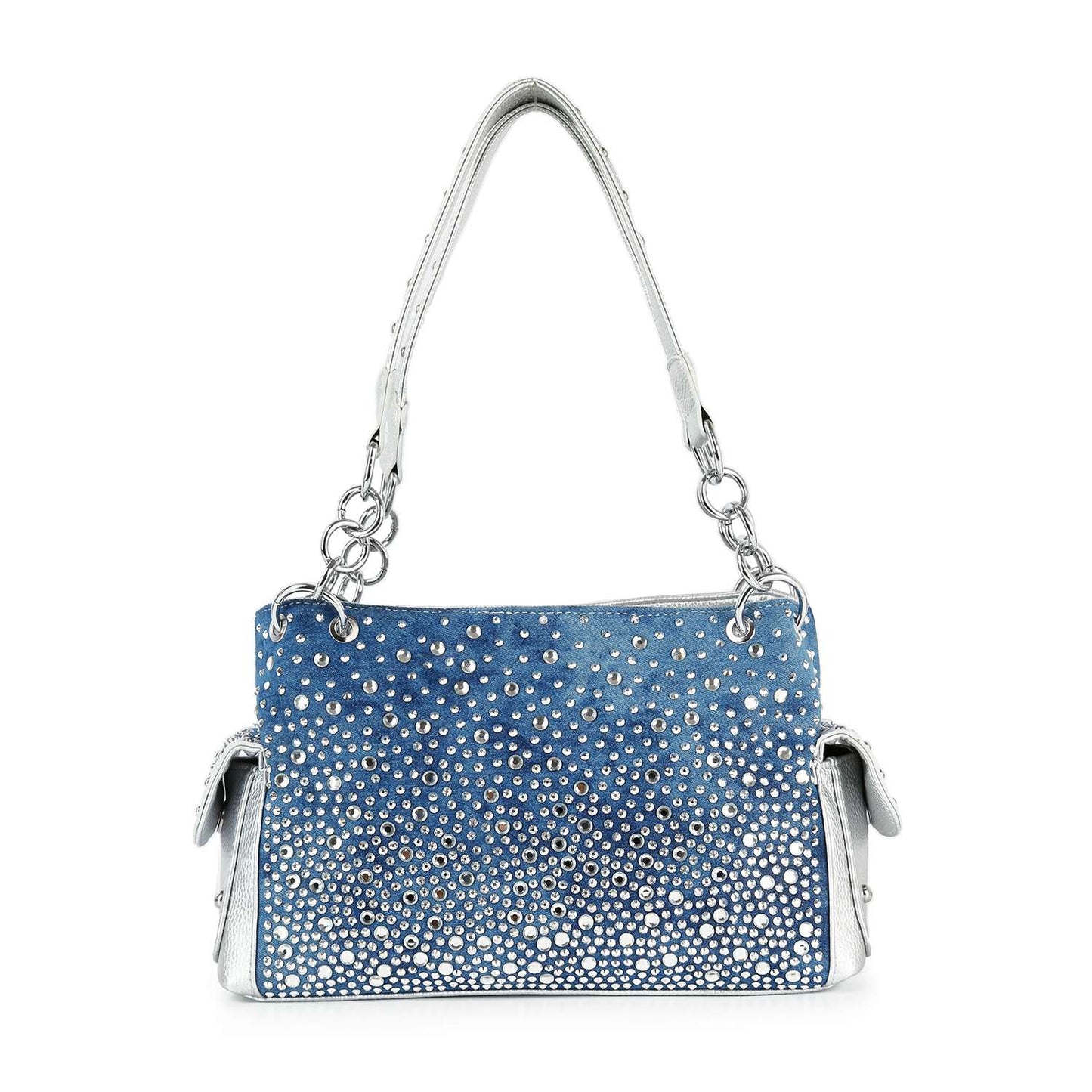 Midnight Sparkle Glamorous Ombre Rhinestone Patterned Fashion Handbag