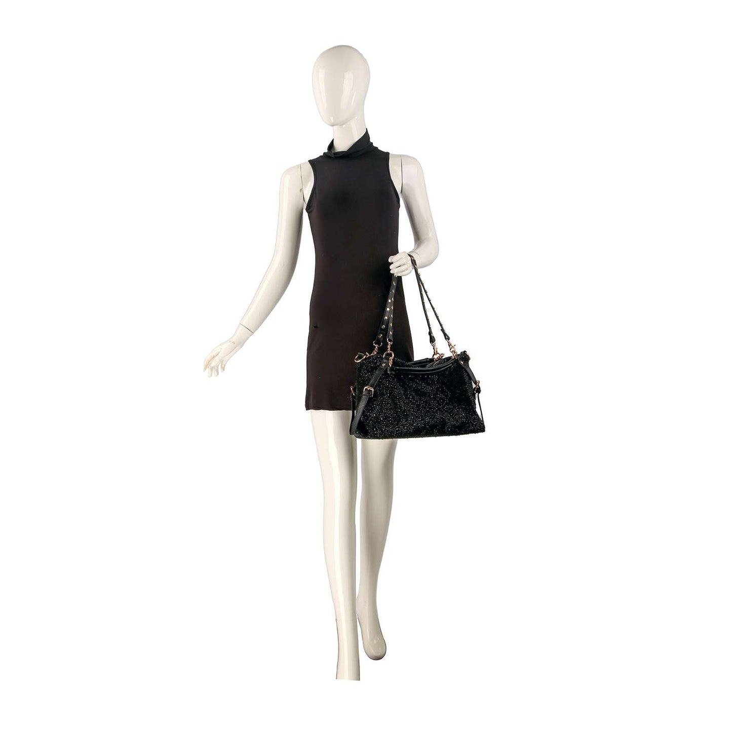 Decorated Sparkling Rhinestone Satchel Handbag