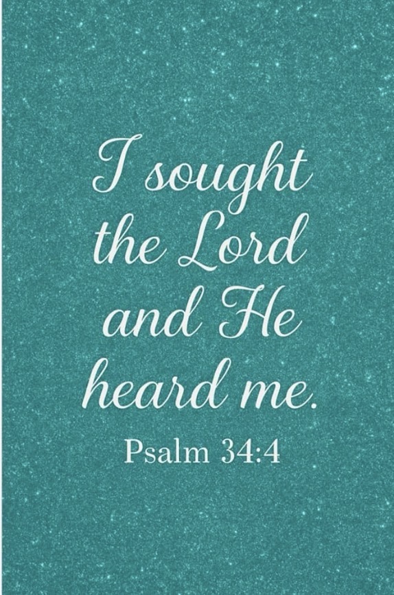 I sought the Lord and he Heard me psalm 34:4 Prayer Journal