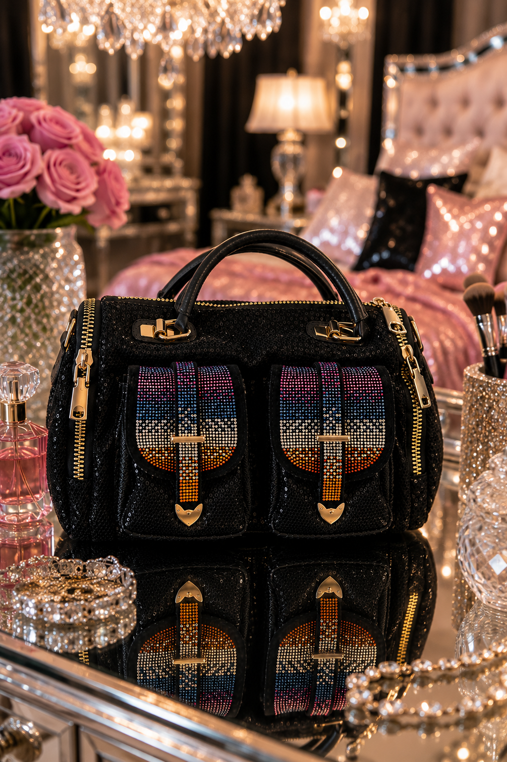 Dazzling Rhinestone Hand bag