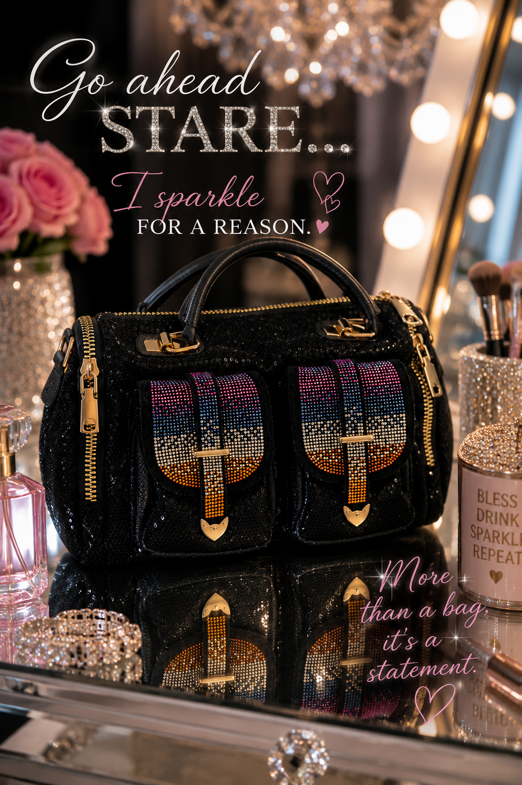 Dazzling Rhinestone Hand bag
