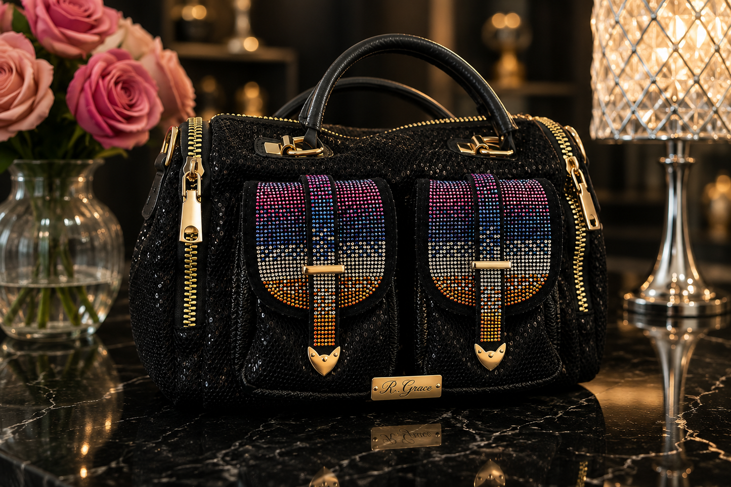 Dazzling Rhinestone Hand bag