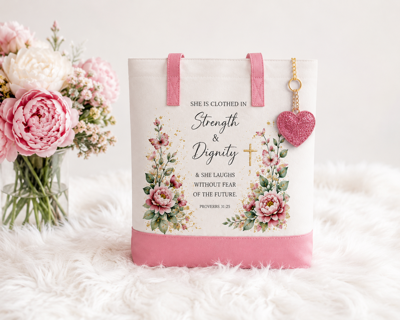 She Is Clothed in Strength & Dignity Tote Bag
