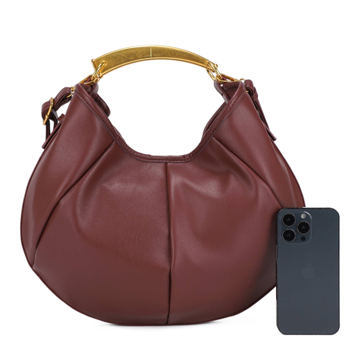 The Sophia:Gold Handle Purse