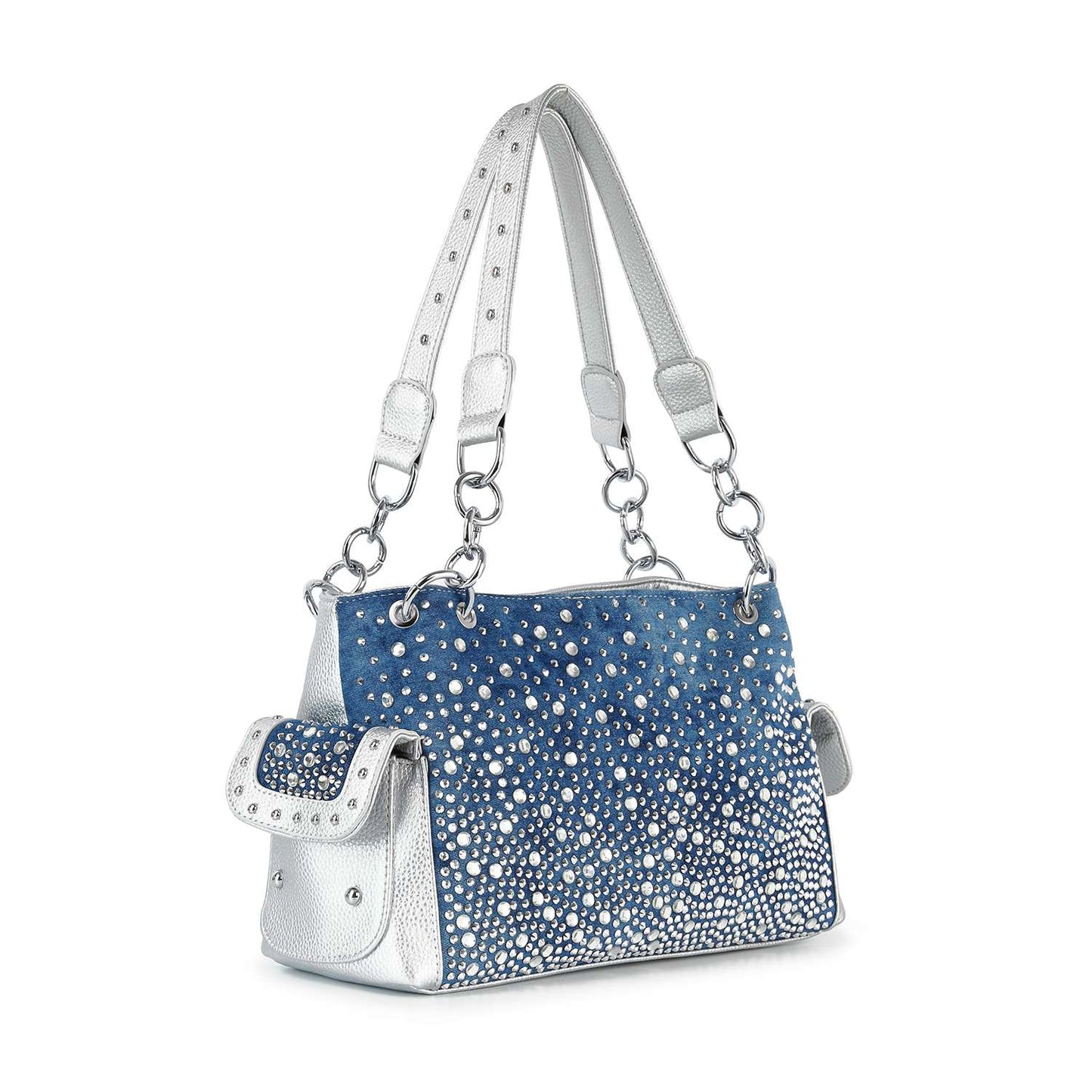 Midnight Sparkle Glamorous Ombre Rhinestone Patterned Fashion Handbag