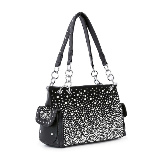 Midnight Sparkle Glamorous Ombre Rhinestone Patterned Fashion Handbag