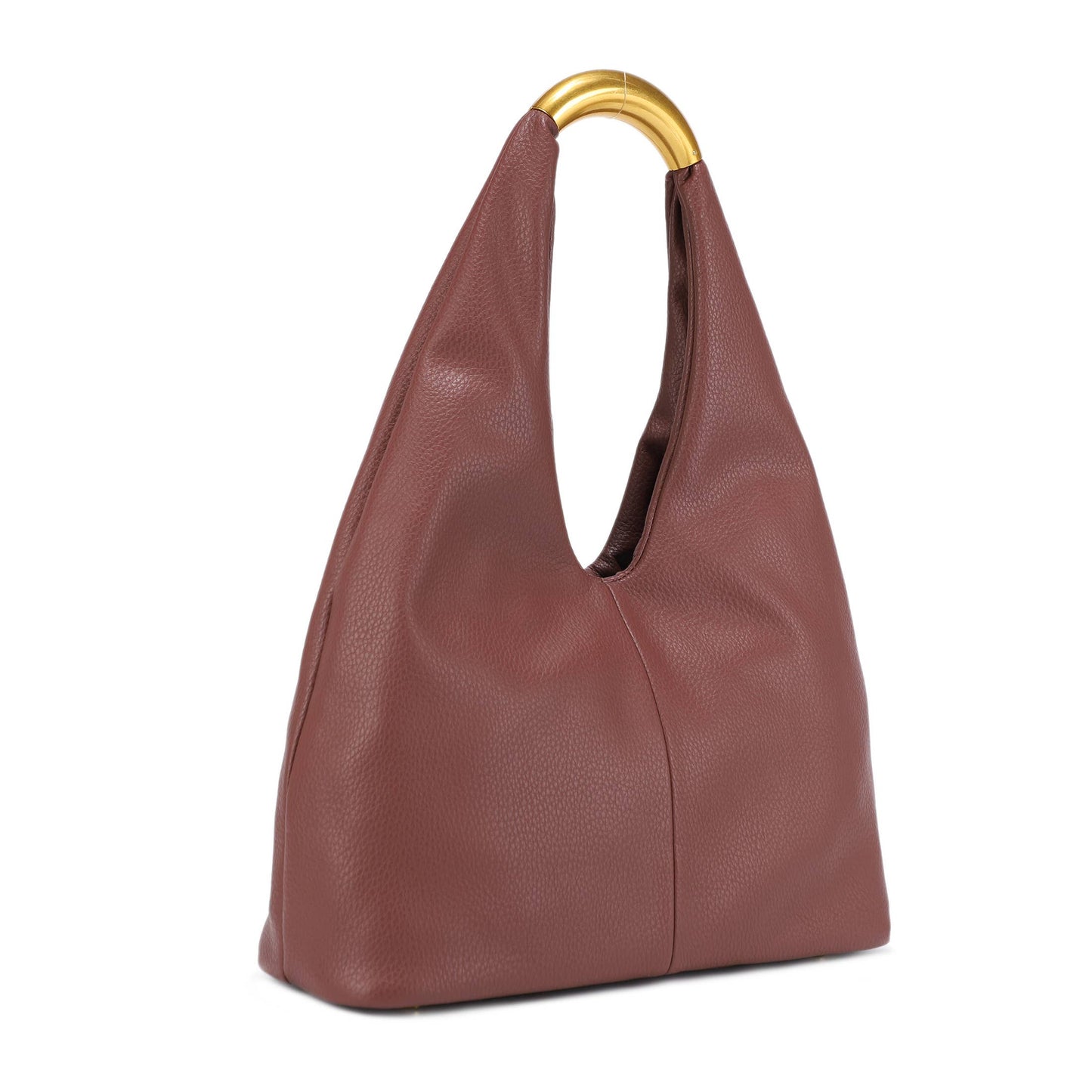 The Lauren: Gold handle Hobo Purse