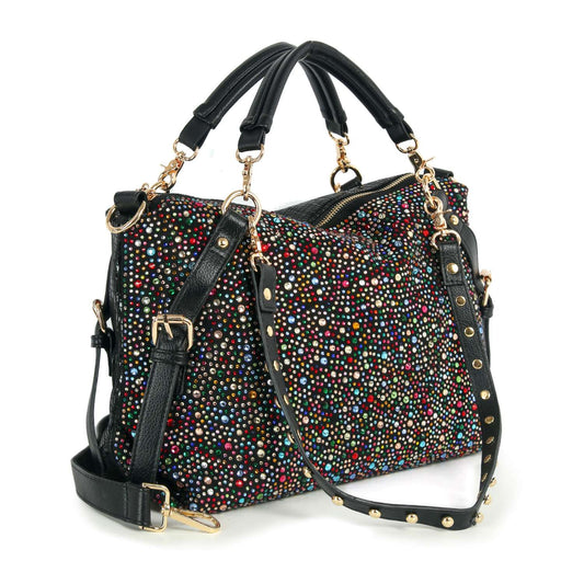 Decorated Sparkling Rhinestone Satchel Handbag